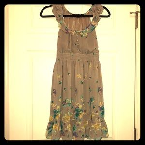 Forever 21 Gray Floral Dress